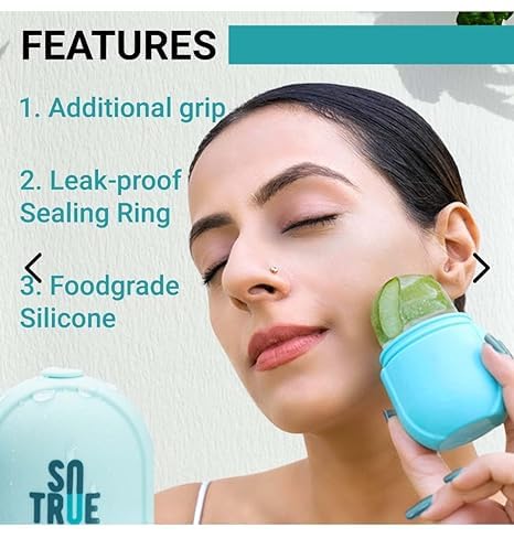 Ice Roller for Face & Body - Reduce Puffy Eyes, Acne & Pimples - Portable & Unbreakable Facial Massager for Glowing Skin - Perfect for Home, Travel & Skincare Routine