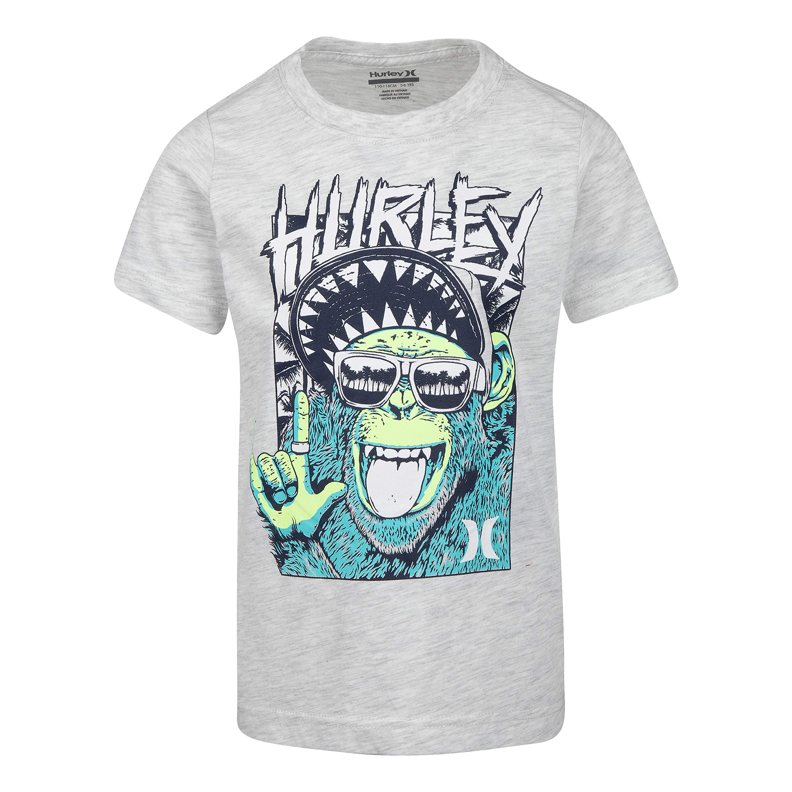 Hurley Boys' Character Graphic T-Shirt - Cool Cotton Tee for Kids | Trendy Cartoon Print Shirt | Perfect for School, Playdates & Everyday Wear