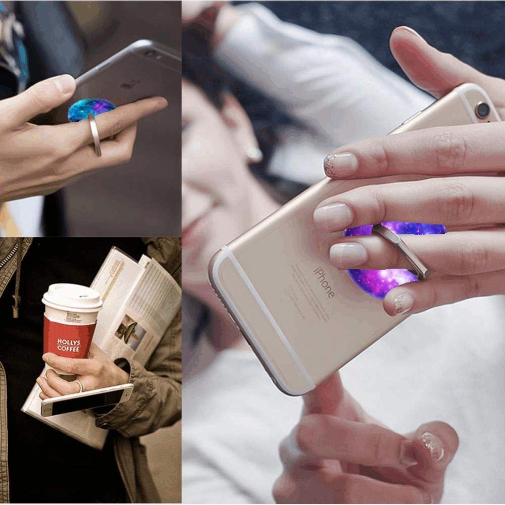 3 Pack Galaxy Phone Ring Holder - 360° Finger Stand for Smartphones & Tablets | Perfect for Work & Travel