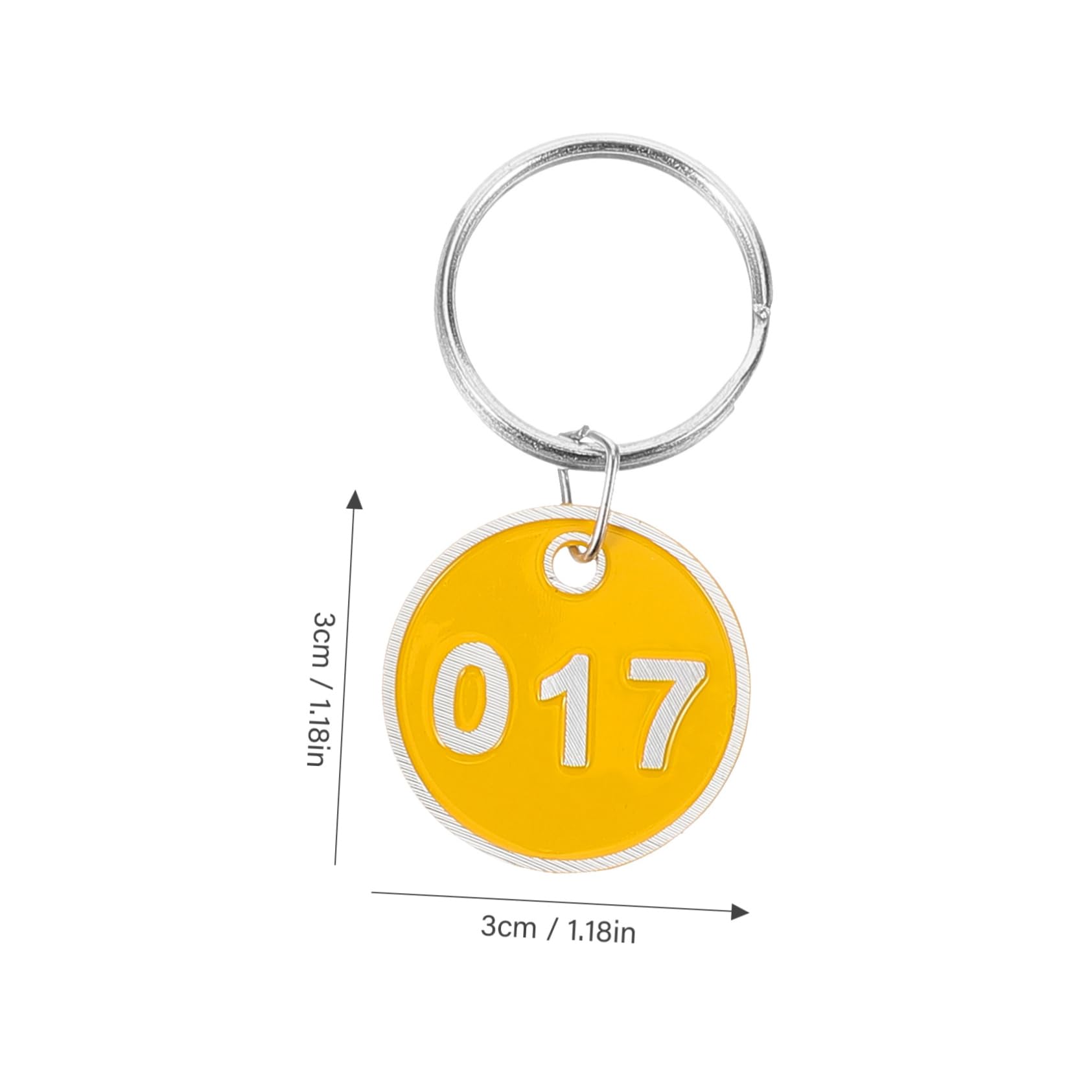 LIFKOME 4-Pack Round Number Plate Keychains - Durable Metal Key Rings with Engraved Numbers (1-4) for Home, Office, Gym Lockers & Key Organization | Perfect for Key Identification & Security