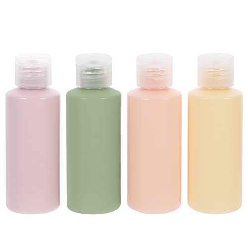 Refillable Travel Toiletries Bottles Set - 4pcs Leak-Proof Plastic Containers for Shampoo, Lotion, Conditioner & Makeup | TSA Approved for Air Travel, Gym & Vacation Essentials