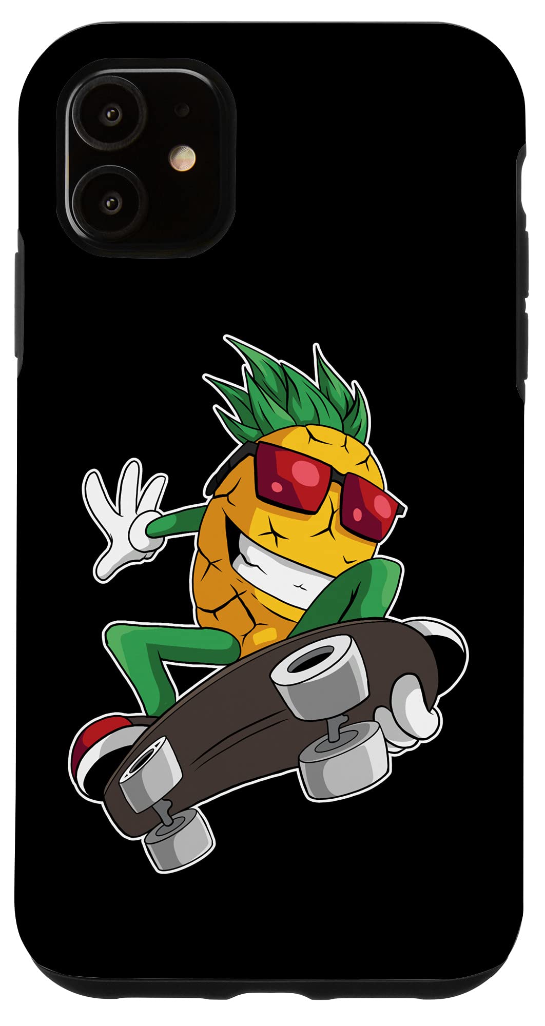 iPhone 11 Skateboard Case - Cool Pineapple Design Protective Phone Cover for Skaters | Perfect for Skateboarding, Street Fashion & Outdoor Activities