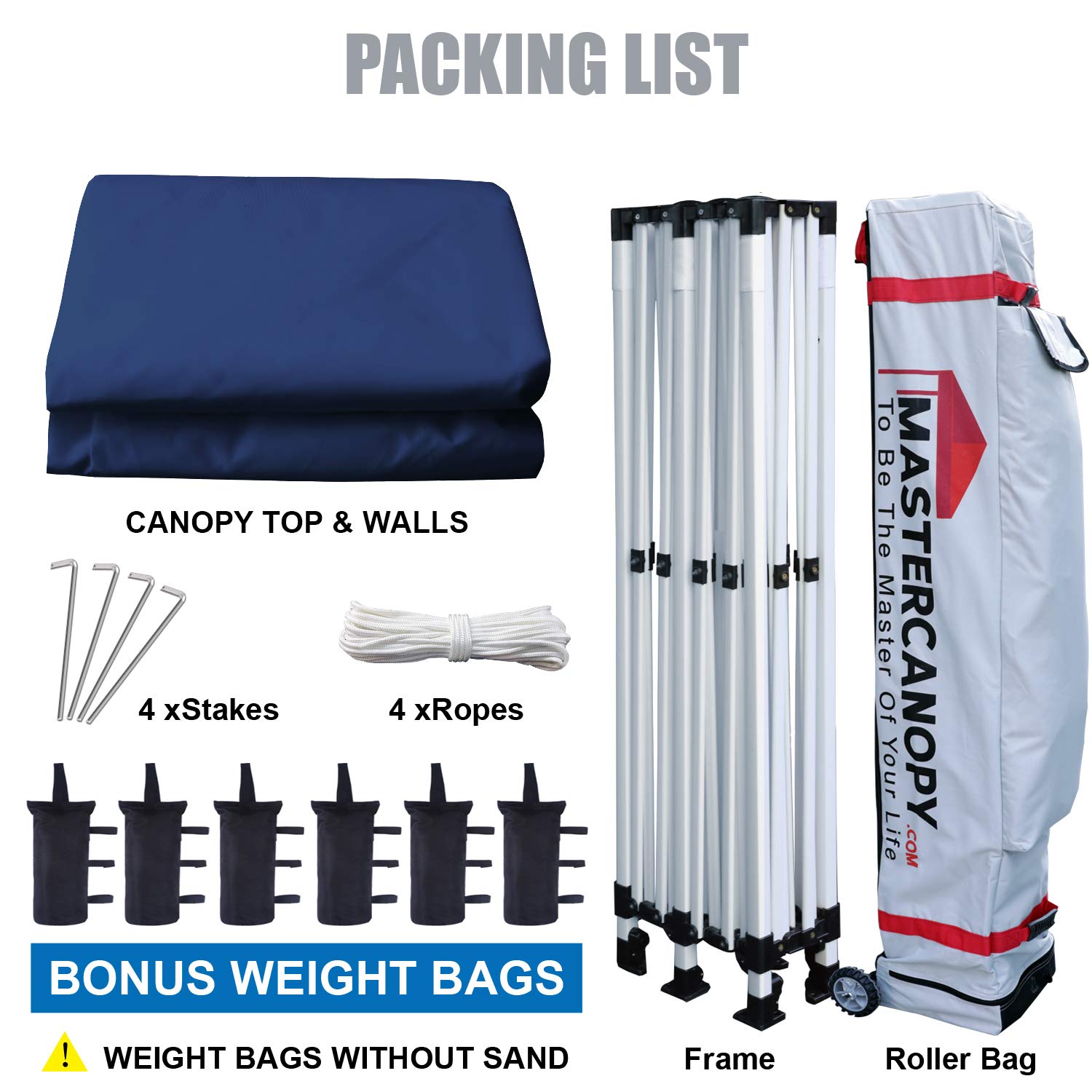 Heavy Duty 10x20 Pop Up Canopy Tent with Sidewalls - Navy Blue Waterproof Outdoor Shelter for Parties, Camping, and Events
