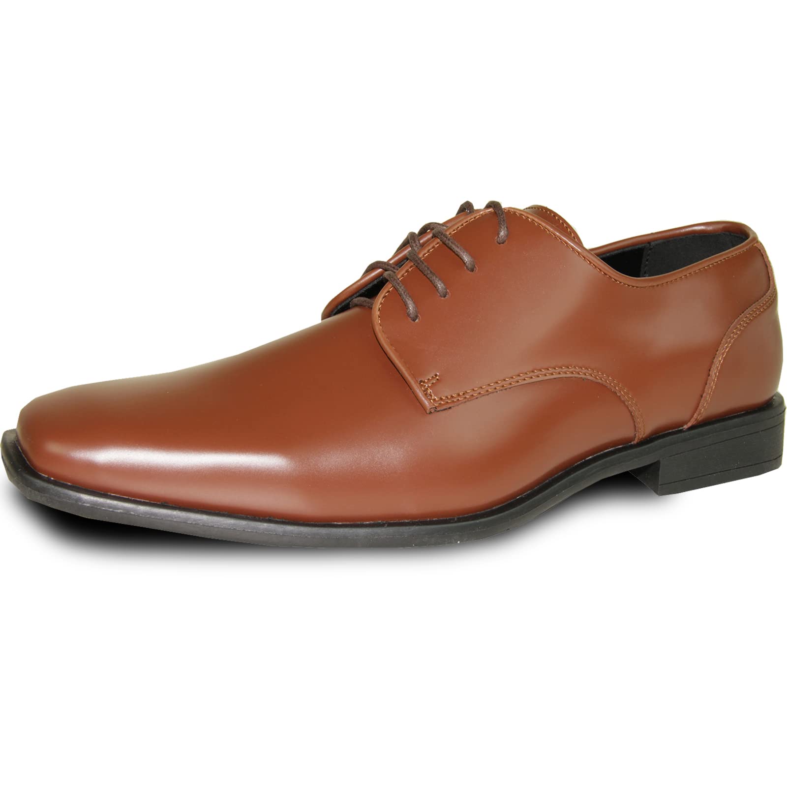 Premium Men's Oxford Dress Shoes for Wedding, Prom & Formal Events - Wide Width Available in Black Patent & Cognac - Perfect for Business, Cocktail Parties & Evening Occasions