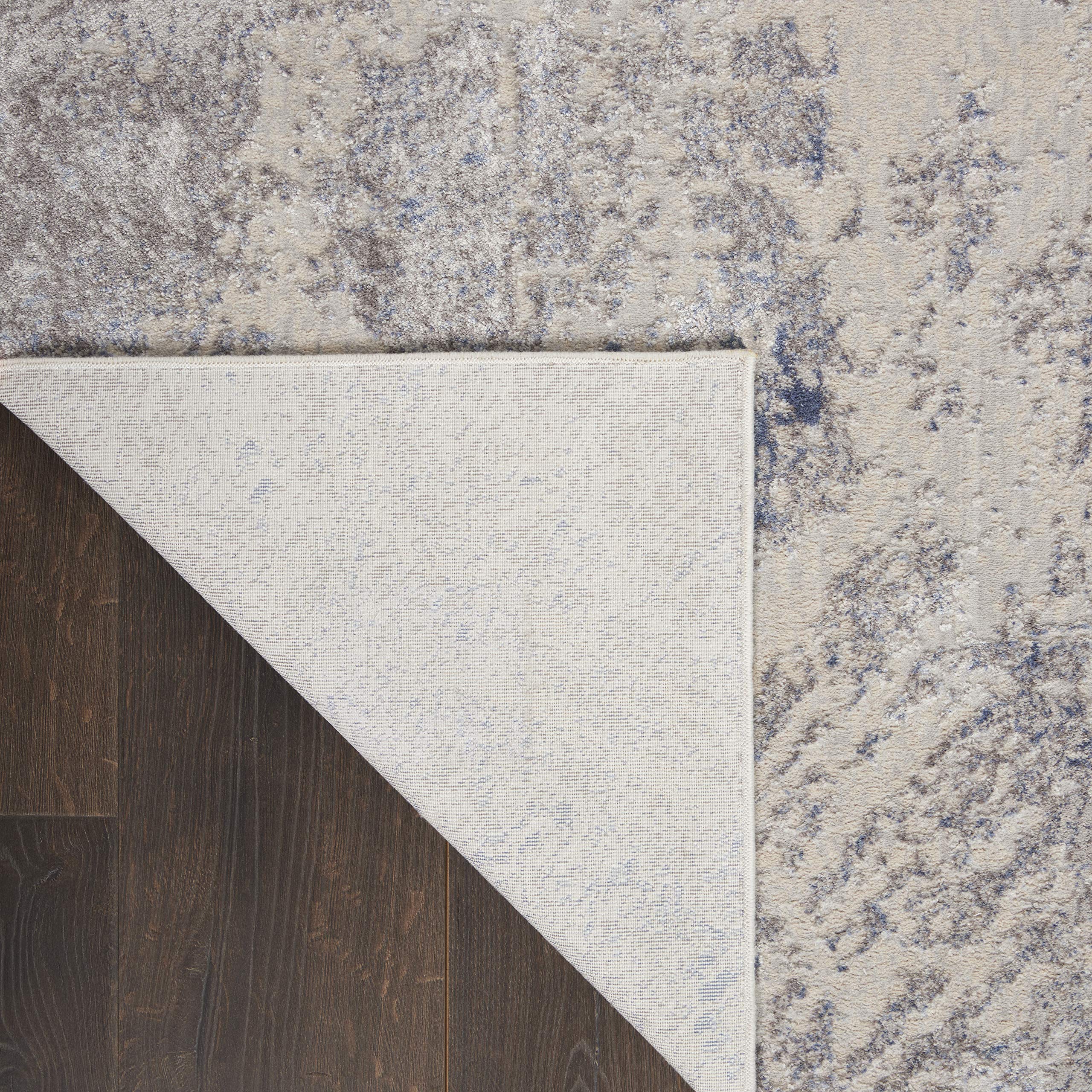 Nourison Sleek Textures Abstract Ivory/Grey 5'3
