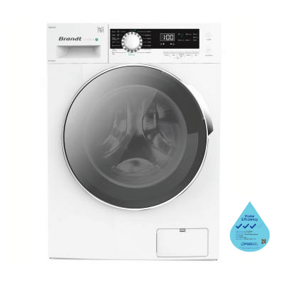 Brandt WDB184QWA 8KG Front Load Washer and 6KG Dryer Combo in White - Perfect for Small Apartments and Laundry Rooms
