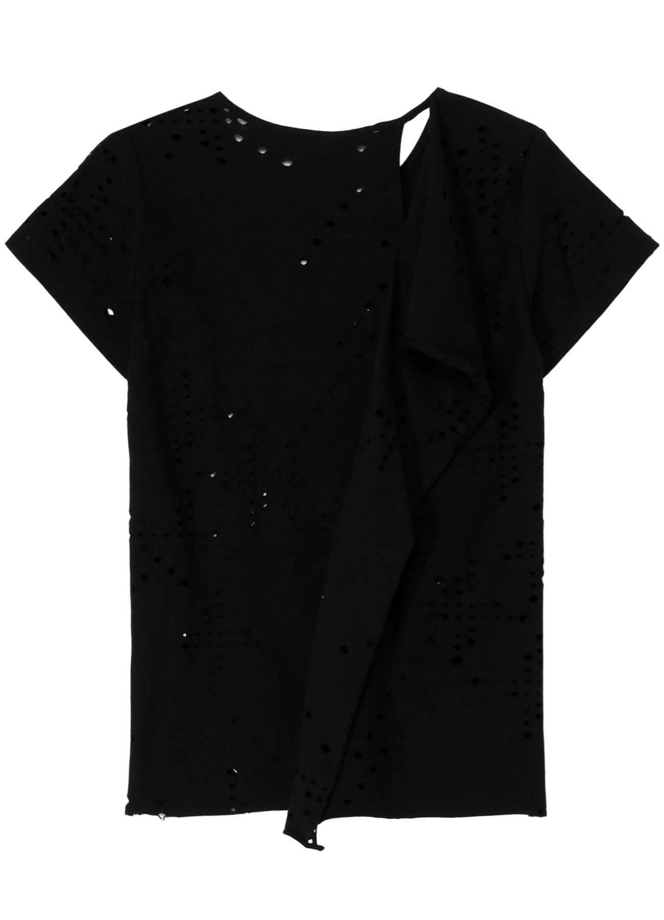 Breathable Cotton Jersey Short Sleeve T-Shirt with Unique Hole Design - Casual Summer Tee for Men & Women | Perfect for Outdoor Activities, Beach Wear, and Everyday Comfort