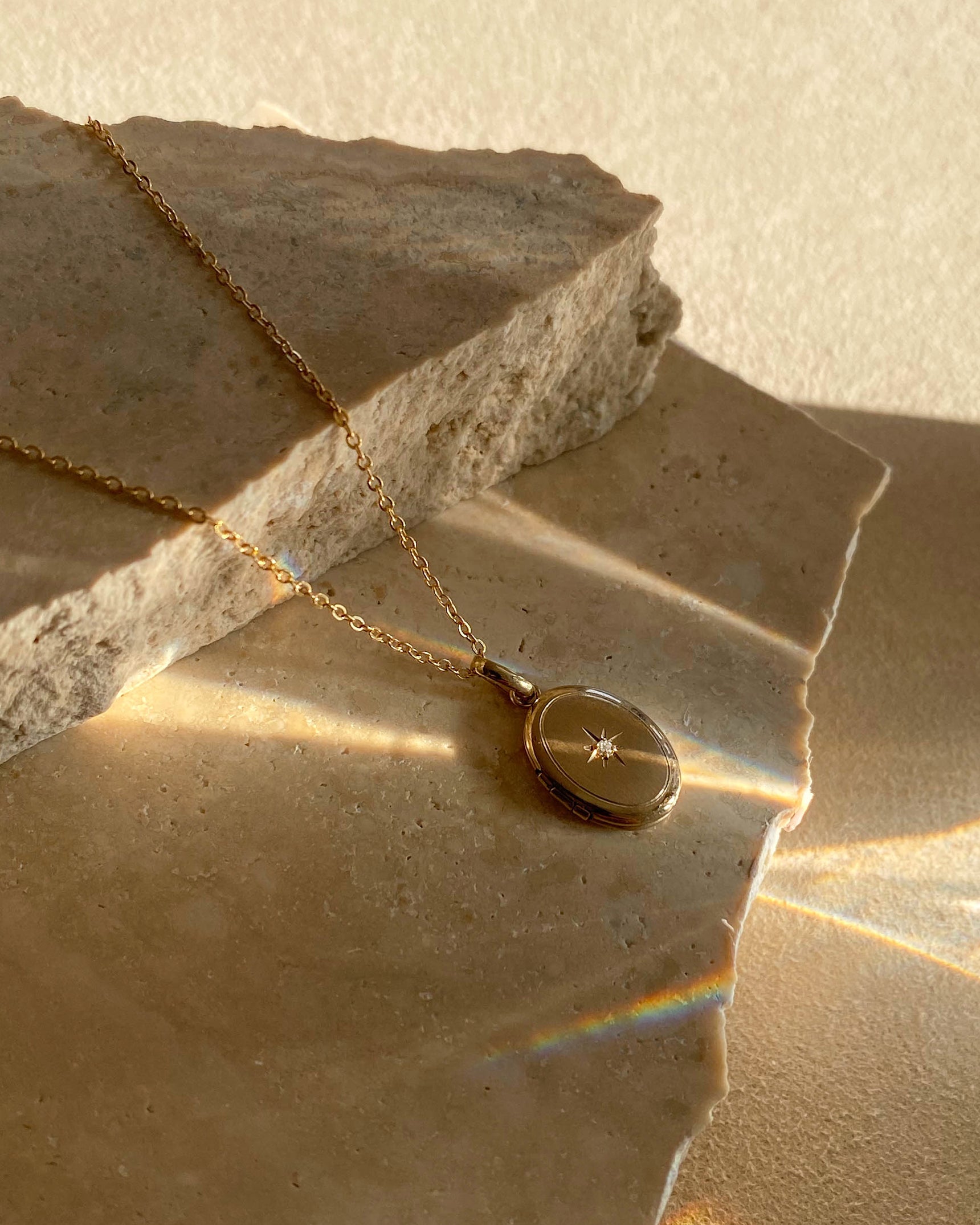 Elegant Petite Oval Diamond Locket Necklace - Perfect for Valentine's Day Gifts, Anniversary Presents & Special Occasions