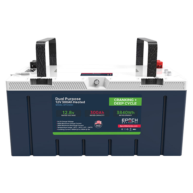 Epoch Batteries 12V 300Ah Pro Series LiFePO4 Lithium Deep Cycle Battery - Perfect for RVs, Solar Power Systems, Marine & Off-Grid Applications