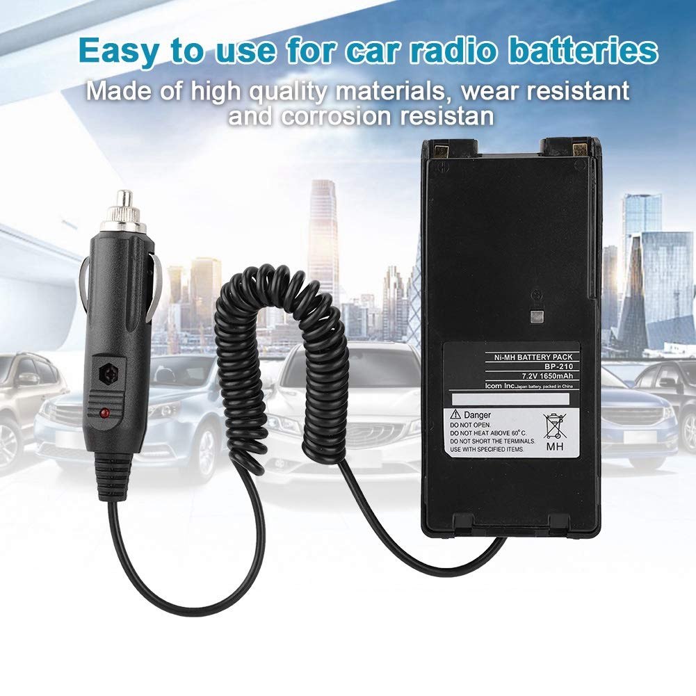 12V Car Charger Battery Eliminator Adapter for ICOM IC-V8 IC-V82 IC-A6 IC-A24 IC-F3GT IC-F4GS CB Radio - Power Your Walkie Talkie On The Go for Road Trips & Emergency Communication