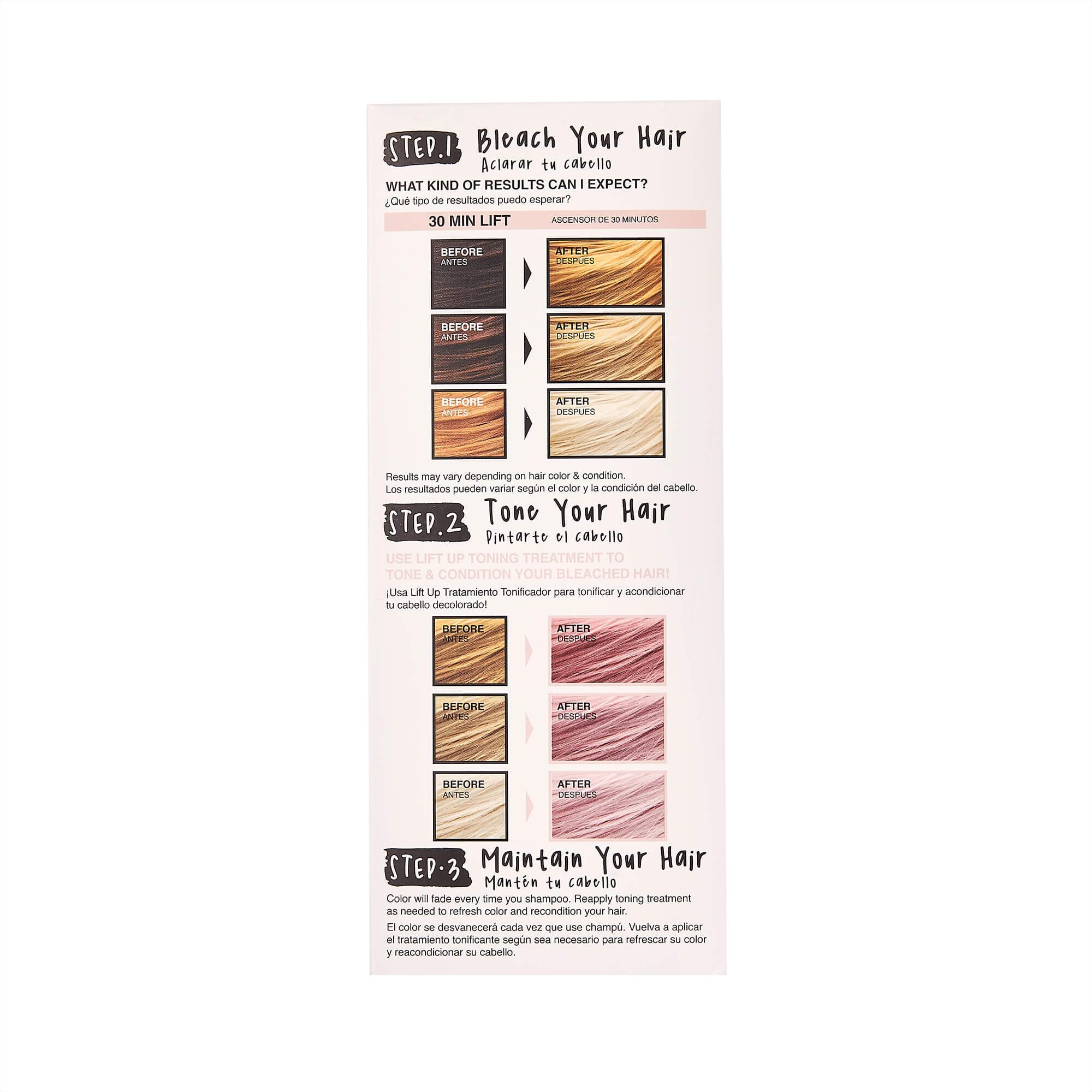 KISS Lift Up Complete Hair Bleach & Rose Pink Toner Kit - Gentle Conditioning Formula to Reduce Brassiness - 6-Piece DIY Bleaching Kit for Rose Gold Hair - Perfect for At-Home Salon Quality Hair Lightening & Toning