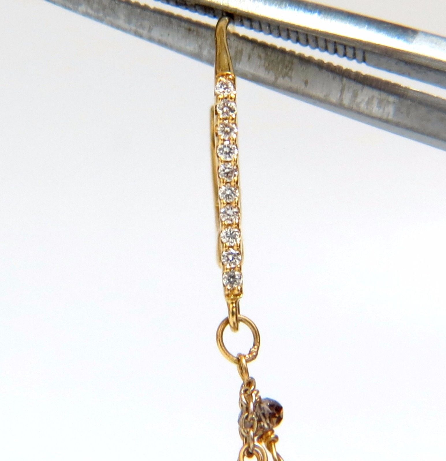 28.15ct Natural Fancy Color Briolette Diamond Dangle Earrings in 18kt White Gold - Elegant Wedding & Evening Party Jewelry for Women