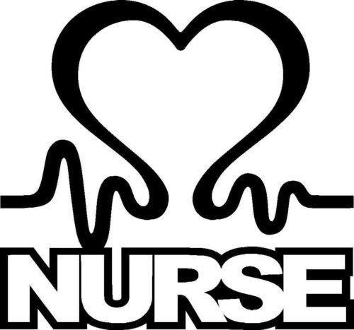 Nurse Love Vinyl Decal Sticker - Die Cut Waterproof Decals for Cars, Windows, Laptops, MacBooks, Tool Boxes & Smooth Surfaces - Perfect for Nurses Appreciation, Medical Professionals & Healthcare Workers Gifts