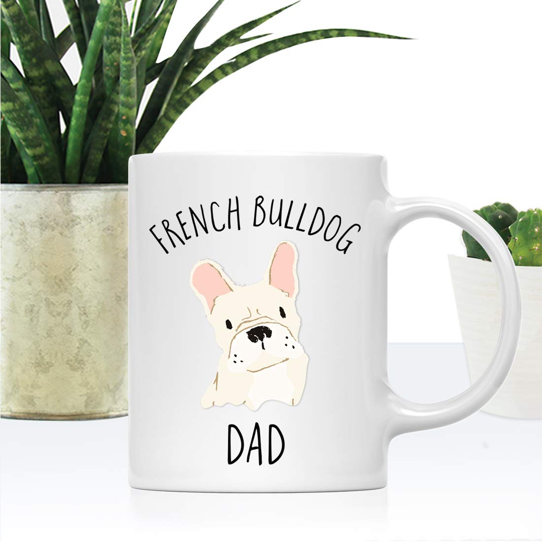 Funny Dog Coffee Mug 11oz - Cream French Bulldog Design for Dog Dads, Novelty Gift for Dog Lovers (1-Pack) - Perfect for Birthday, Christmas & Daily Coffee Moments