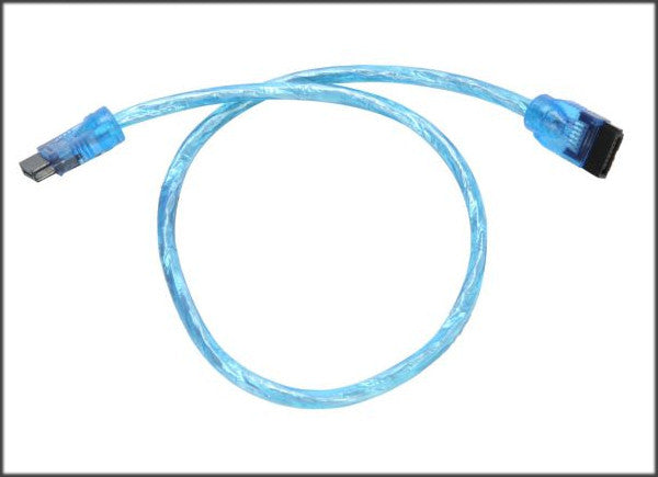 OKGear 18 Inch UV Blue Premium SATA III Round Cable 6GB/s Straight to Straight with Latch - High-Speed Data Transfer for PC, Laptop, and SSD Upgrades