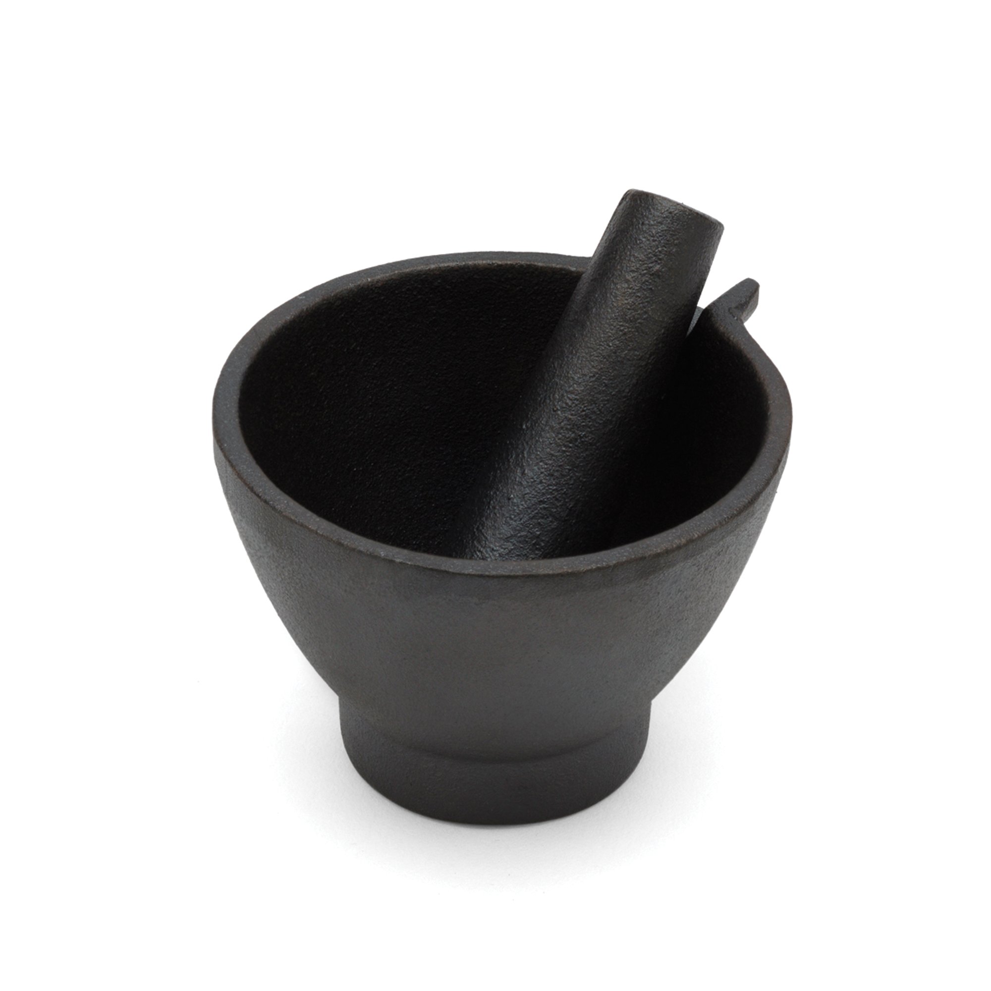 Fox Run Cast Iron Mortar and Pestle Set - Heavy Duty Spice Grinder, Herb Crusher for Cooking, Baking & Mixing - Perfect for Grinding Spices, Herbs, Garlic & Nuts in Kitchen
