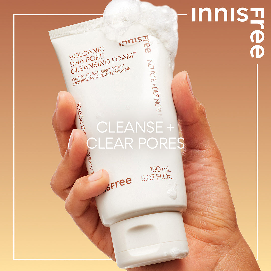 Volcanic BHA Pore Cleansing Foam - Deep Cleansing Face Wash for Acne & Blackheads - Perfect for Oily & Combination Skin - Morning & Night Skincare Routine