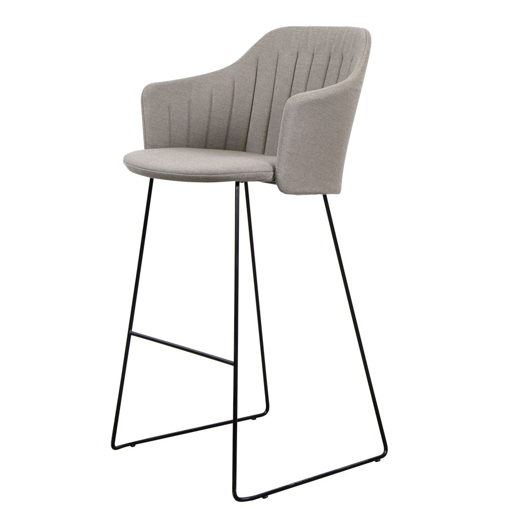 Premium Outdoor Bar Chair with Sled Base - Includes Comfortable Back & Seat Cushions - Perfect for Patio, Deck, Poolside & Backyard Relaxation