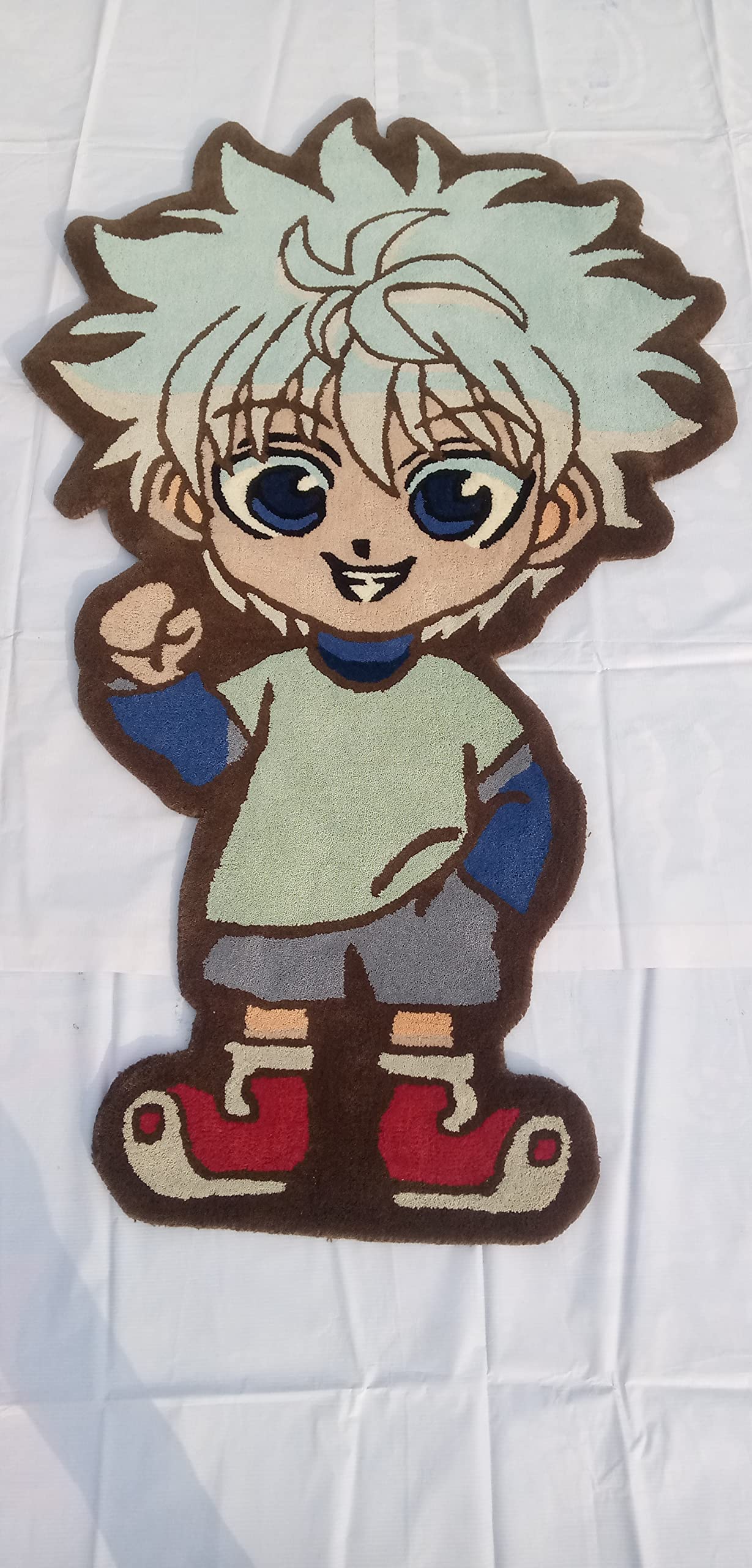 Anime Boy Cartoon Character Rug 3x5 ft - Soft Area Carpet for Living Room, Boys & Girls Bedroom Decor - Non-Slip Kids Floor Mat for Playroom, Dorm, Nursery - Cute Cartoon Design Home Accent