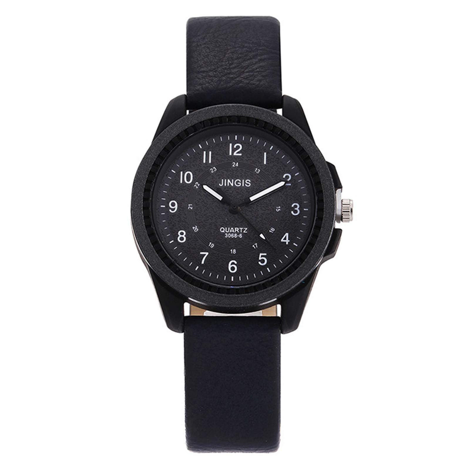 Stylish Unisex Analog Quartz Watch with Leather Band - Gold Dress Watch for Men & Women - Perfect for Office, Casual Wear & Special Occasions