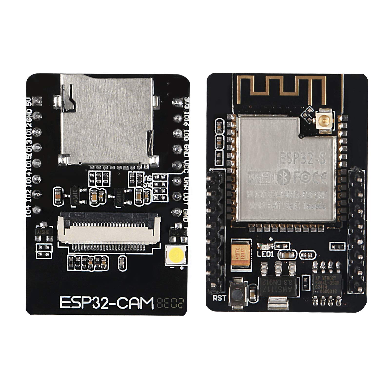 2PCS ESP32-CAM WiFi Bluetooth Development Board with OV2640 2MP Camera Module for Arduino, IoT, Smart Home & Security Projects - Perfect for DIY Electronics, Face Recognition & Remote Monitoring