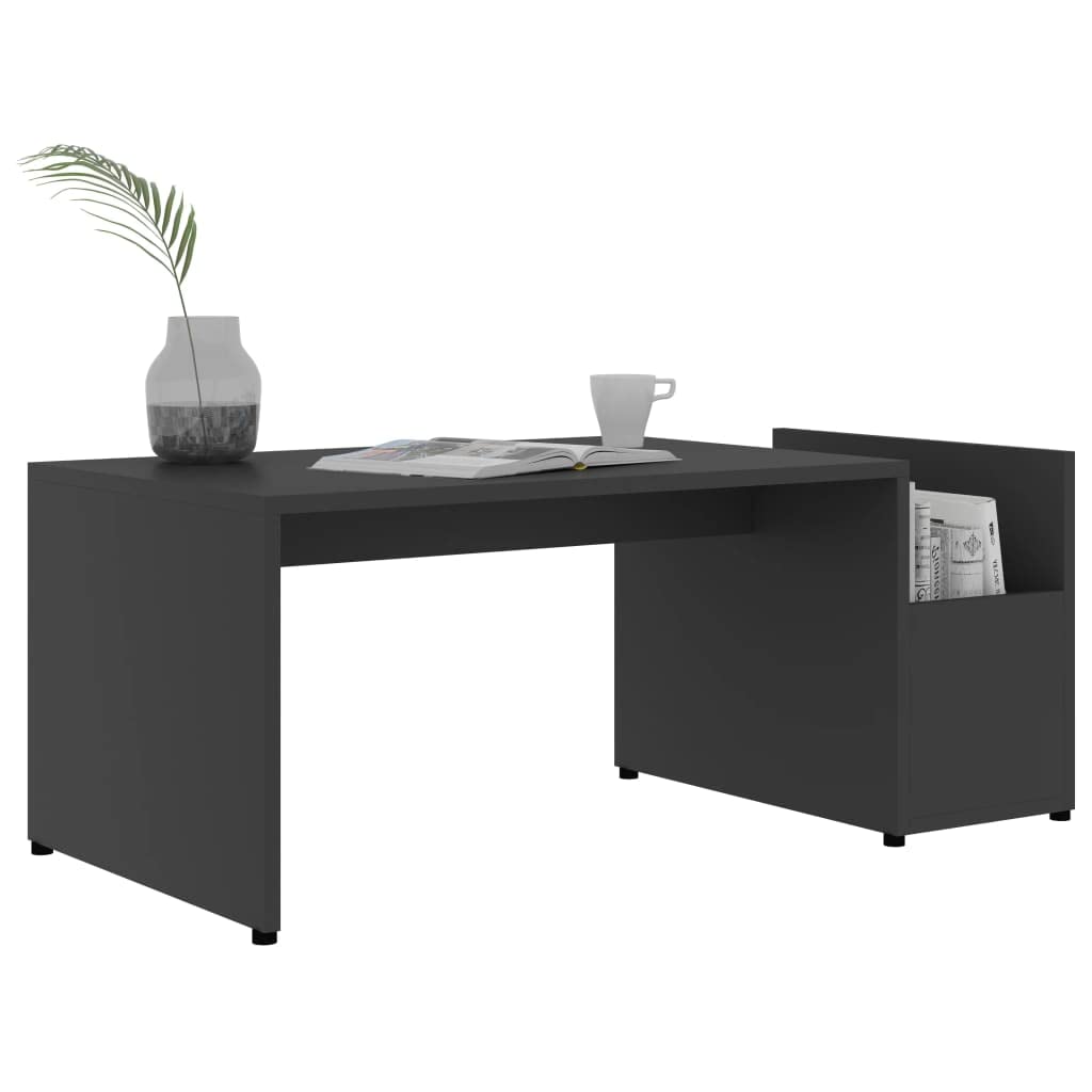 CHARMMA Modern Gray Coffee Table - 35.4