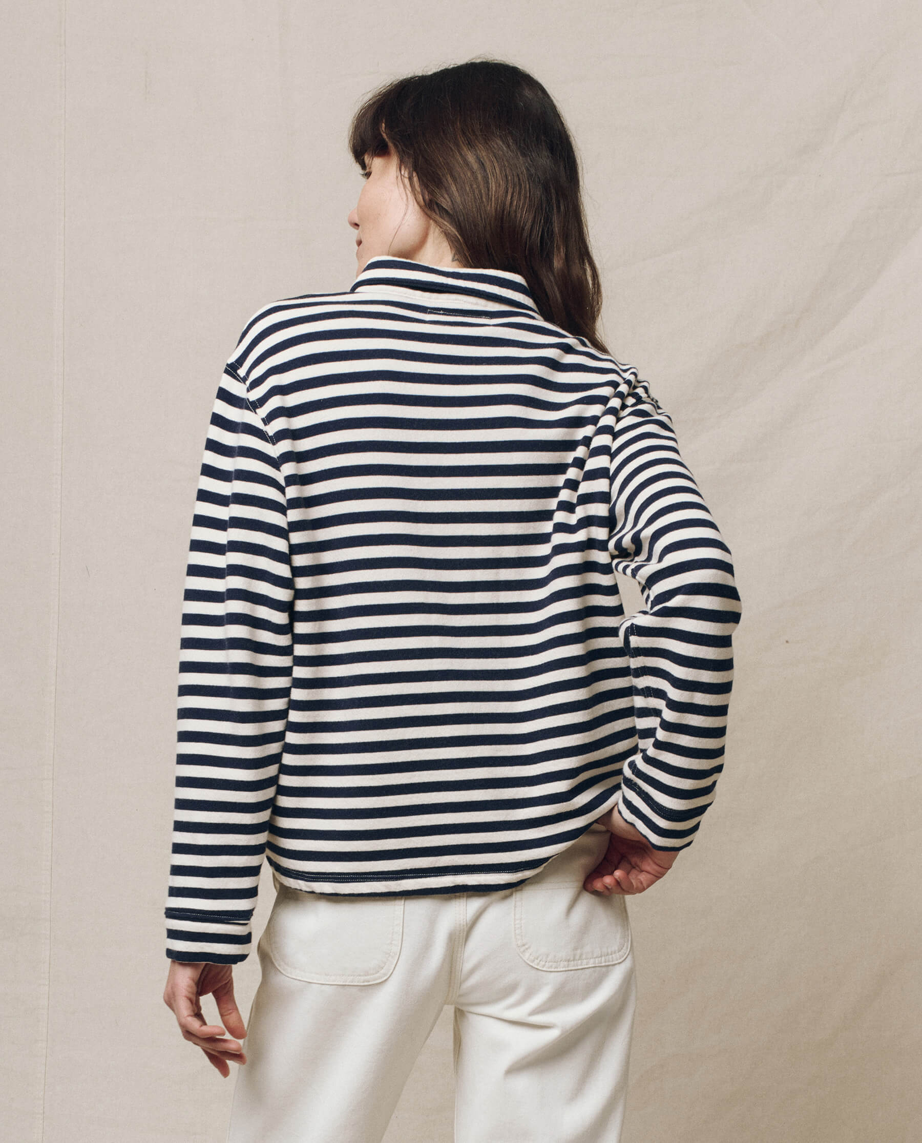 Rugby Sweatshirt - Navy Sailor Stripe Design | Men's Casual Pullover for Sports & Outdoor Activities
