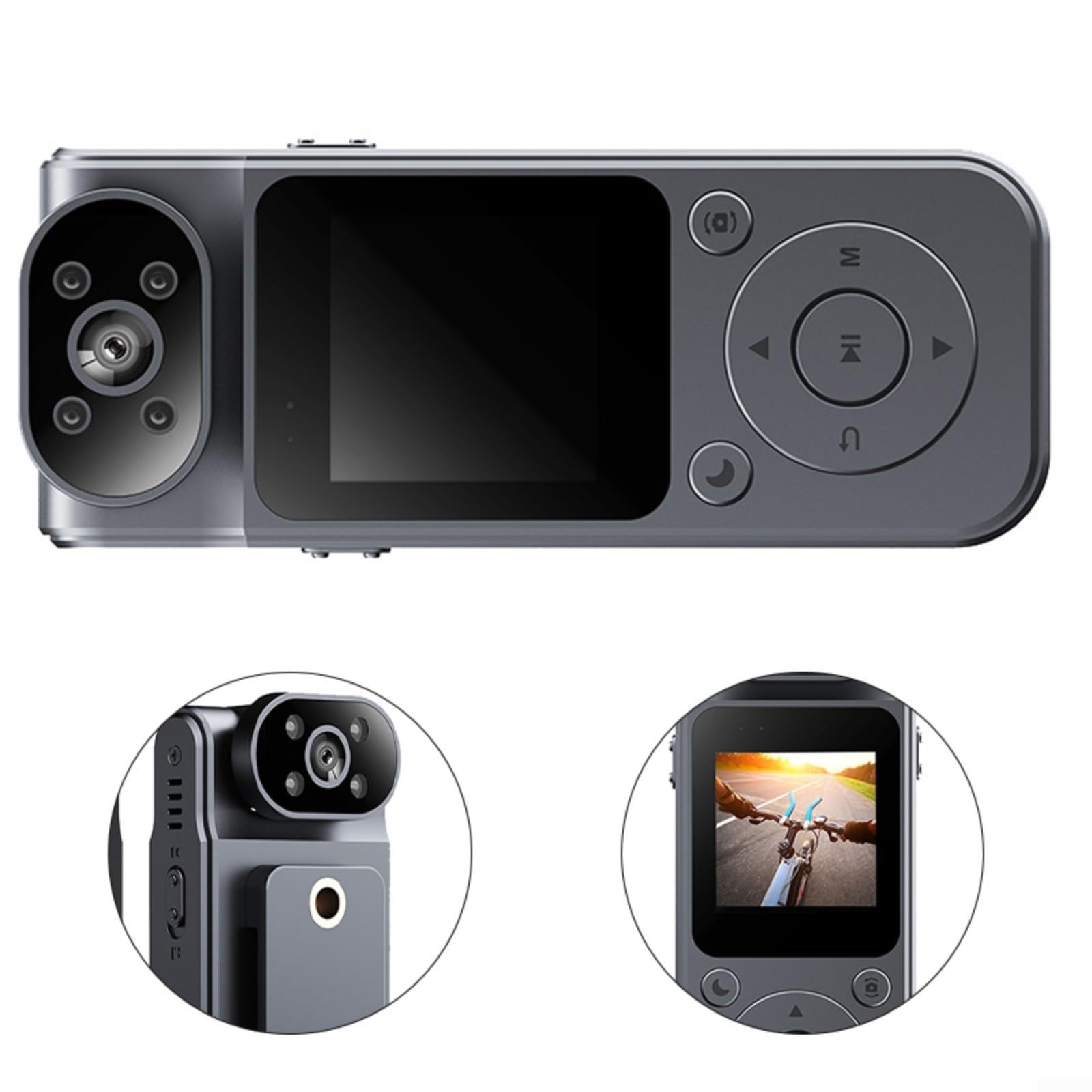 URPIZY 1080P HD Portable Action Camera - Small Wearable Body Cam for Security, Running, Biking, Outdoor Sports & Adventure (Ultra HD Waterproof) - Perfect for Police, Cyclists, Hikers & Travel Vlogging