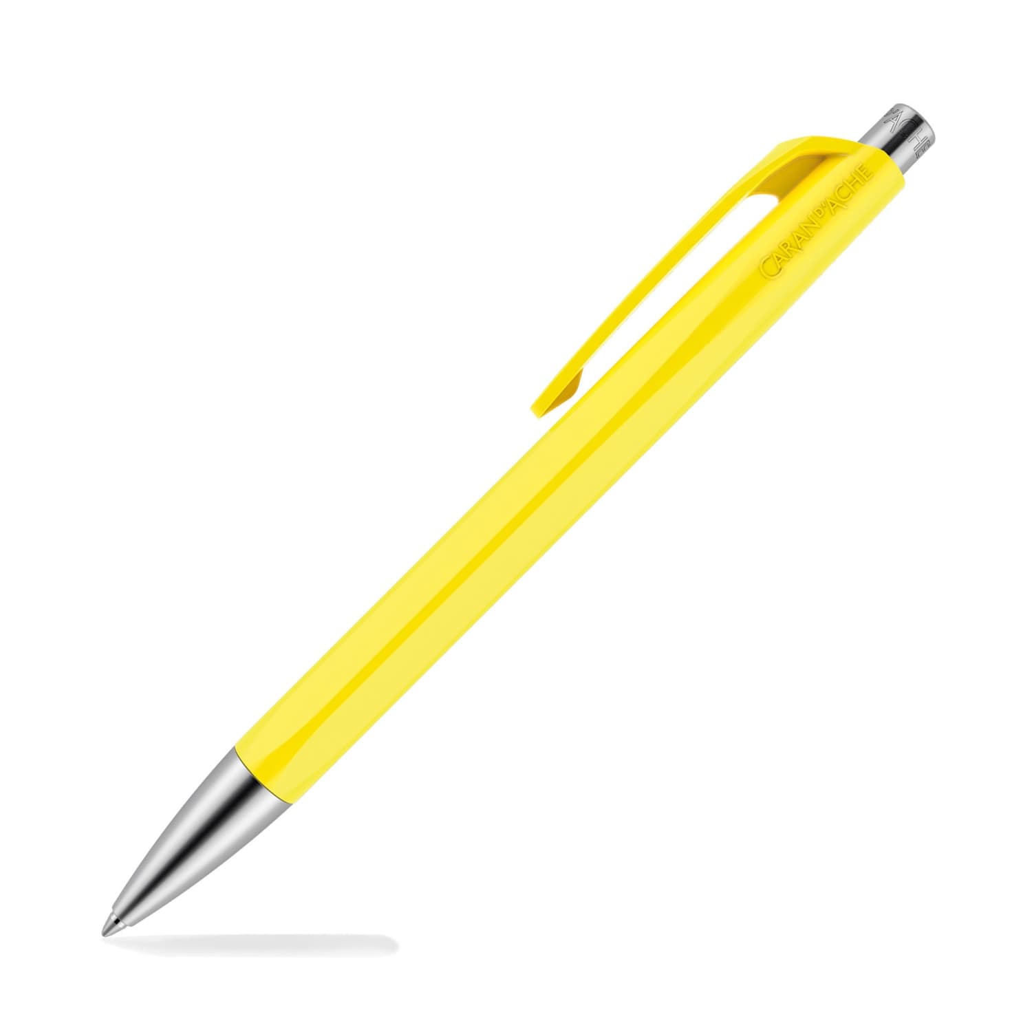 Premium Caran d'Ache 888 Infinite Ballpoint Pen - Vibrant Lemon Yellow Ink for Smooth Writing - Ideal for Office, School & Gift Giving