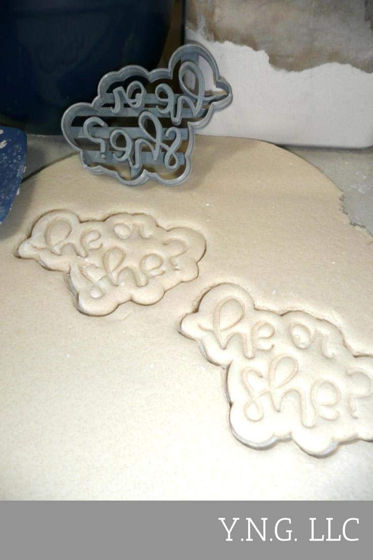 Gender Reveal Baby Shower Cookie Cutters Set of 3 - Reels or Heels Design - Made in USA PR1260 - Perfect for Baby Shower Decorations & Gender Reveal Parties