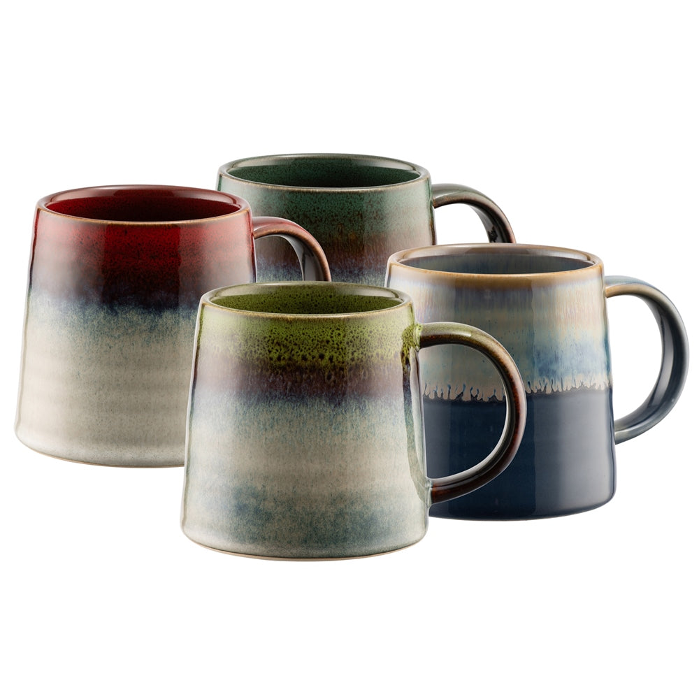 Belleek Living Aura Mug Set of 4 - Elegant Porcelain Coffee Cups for Home & Office - Perfect for Tea, Coffee, or Hot Chocolate - Dishwasher & Microwave Safe