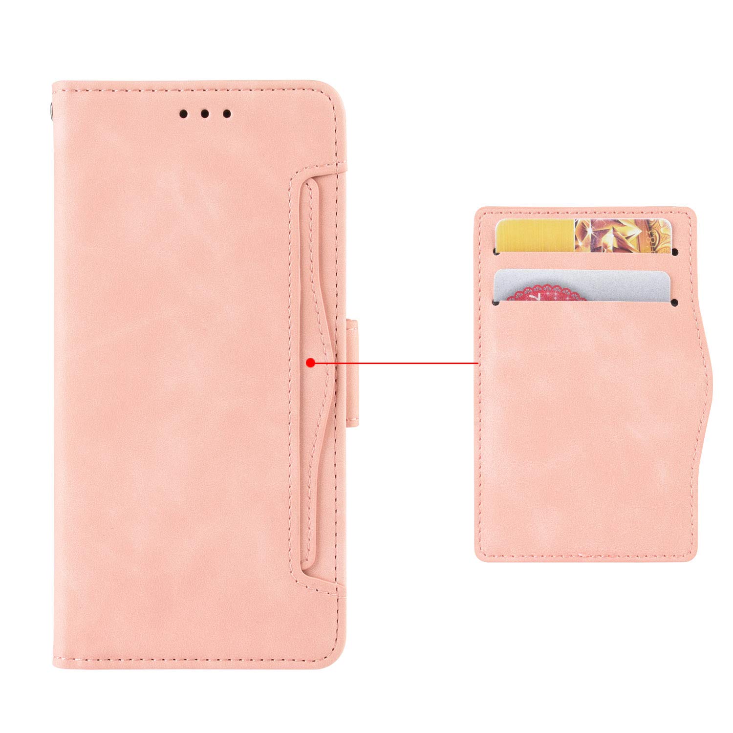 Oppo A5S/AX5S Flip PU Leather Case Cover - Premium Pink Wallet Phone Case with Card Slots & Stand Feature for Women & Girls | Perfect for Work, Travel & Daily Protection