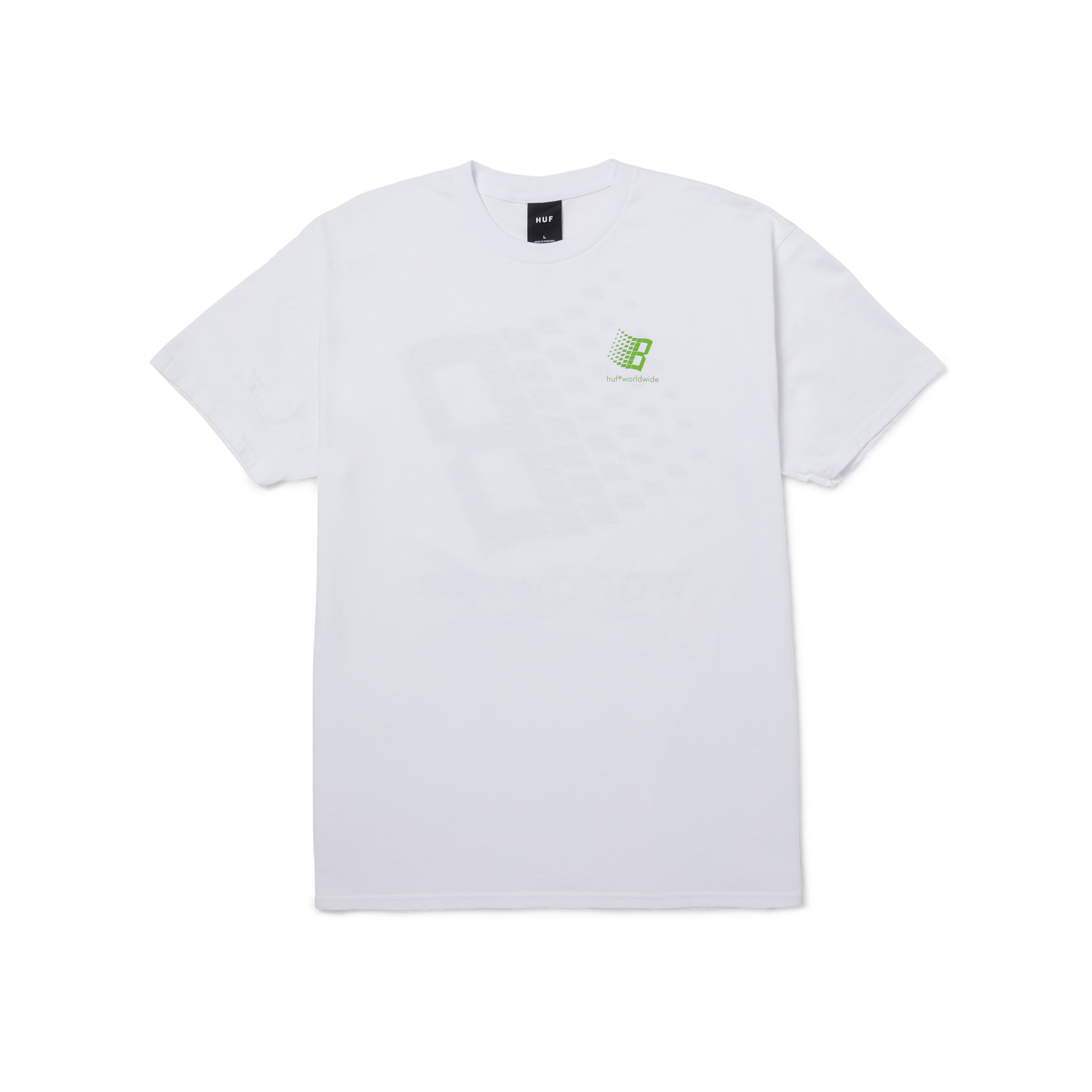 HUF x Bronze56k Short Sleeve T-Shirt for Men - White Cotton Graphic Tee - Streetwear Fashion for Casual Wear & Skateboarding
