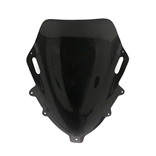Black Motorcycle Windshield for Yamaha TMAX 500 (2008-2011) - Durable Plastic Windscreen Replacement for Enhanced Riding Comfort - Perfect for Commuting, Touring, and Highway Cruising