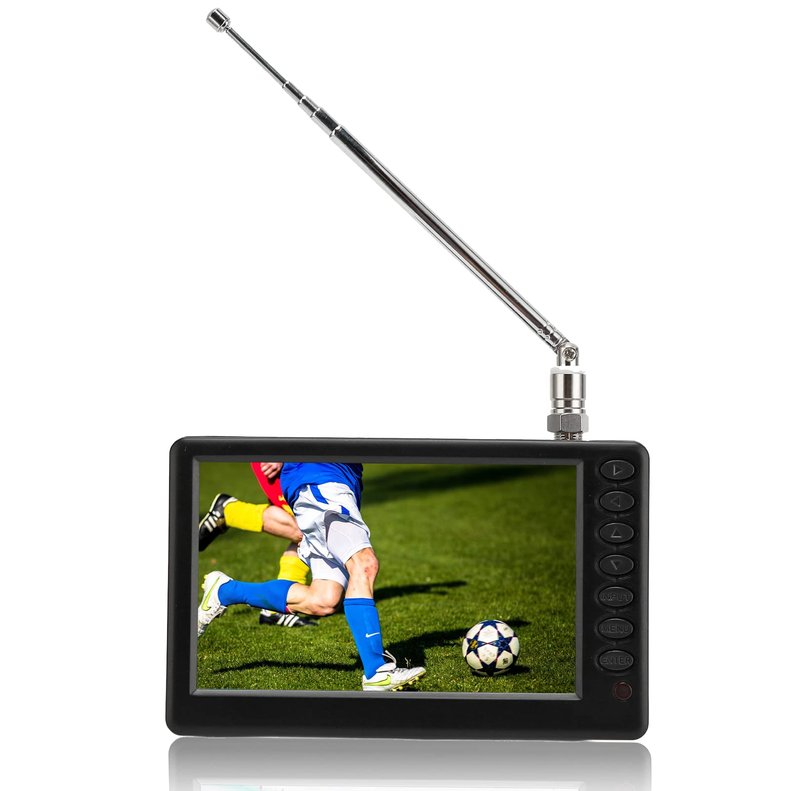 5 Inch Portable Digital TV - Rechargeable 1080P Mini TV with USB Plug & TF Card Slot | Perfect for Car, Travel, Kitchen, Camping & Outdoor Activities