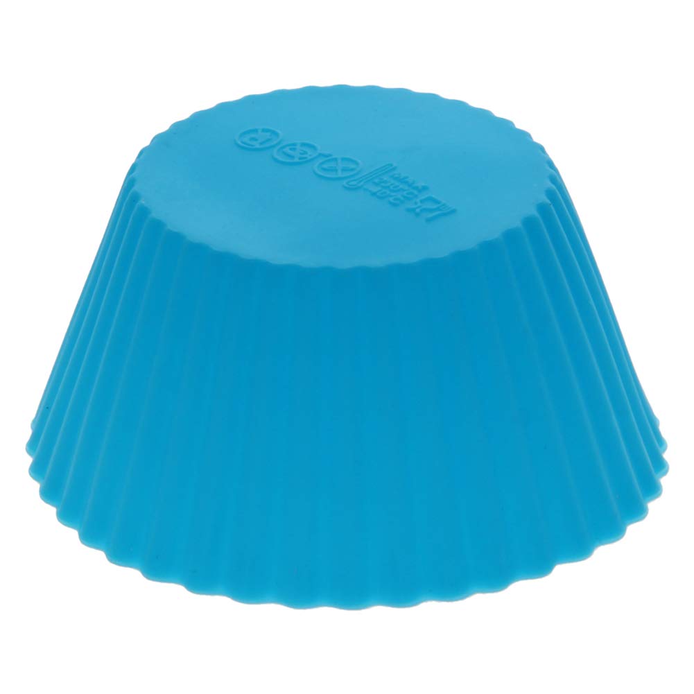 Utoolmart Reusable Silicone Baking Cups - 5-Piece Non-Stick Sky Blue Cupcake Molds for Baking, Party, Halloween & Christmas | Perfect for Muffins, Cupcakes & Desserts