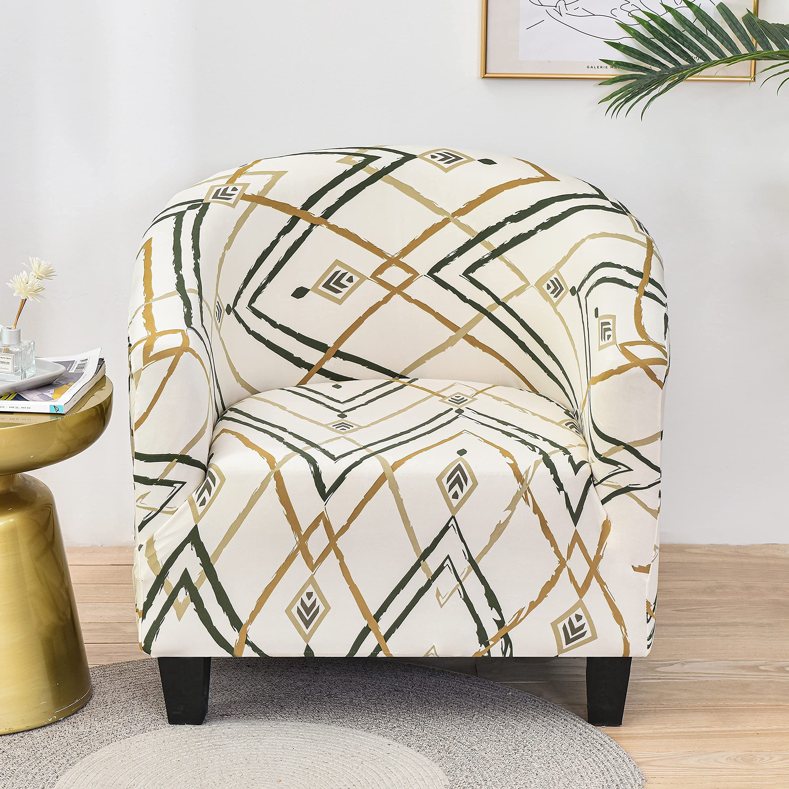 Stretchable NILUOH Club Chair Slipcover - Armchair & Sofa Cover Protector for Living Room Furniture (17) - Perfect for Home Decor, Pet Protection & Daily Use