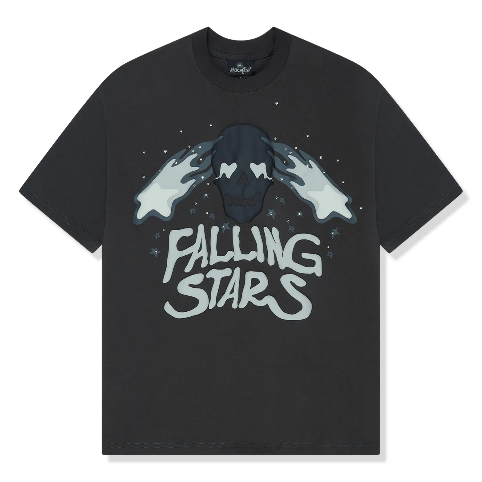 Broken Planet Falling Stars Soot Black T-Shirt | Trendy Graphic Tee for Men & Women | Perfect for Streetwear, Casual Outfits & Music Festivals