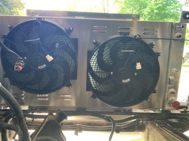 High-Performance Aluminum Radiator with Electric Fan Shroud Kit for 1999-2014 Cadillac Escalade, Chevy Silverado 1500/2500/3500, Tahoe, Suburban, GMC Yukon XL, Hummer H2 - 3 Row Cooling System Upgrade for Towing & Off-Road Adventures