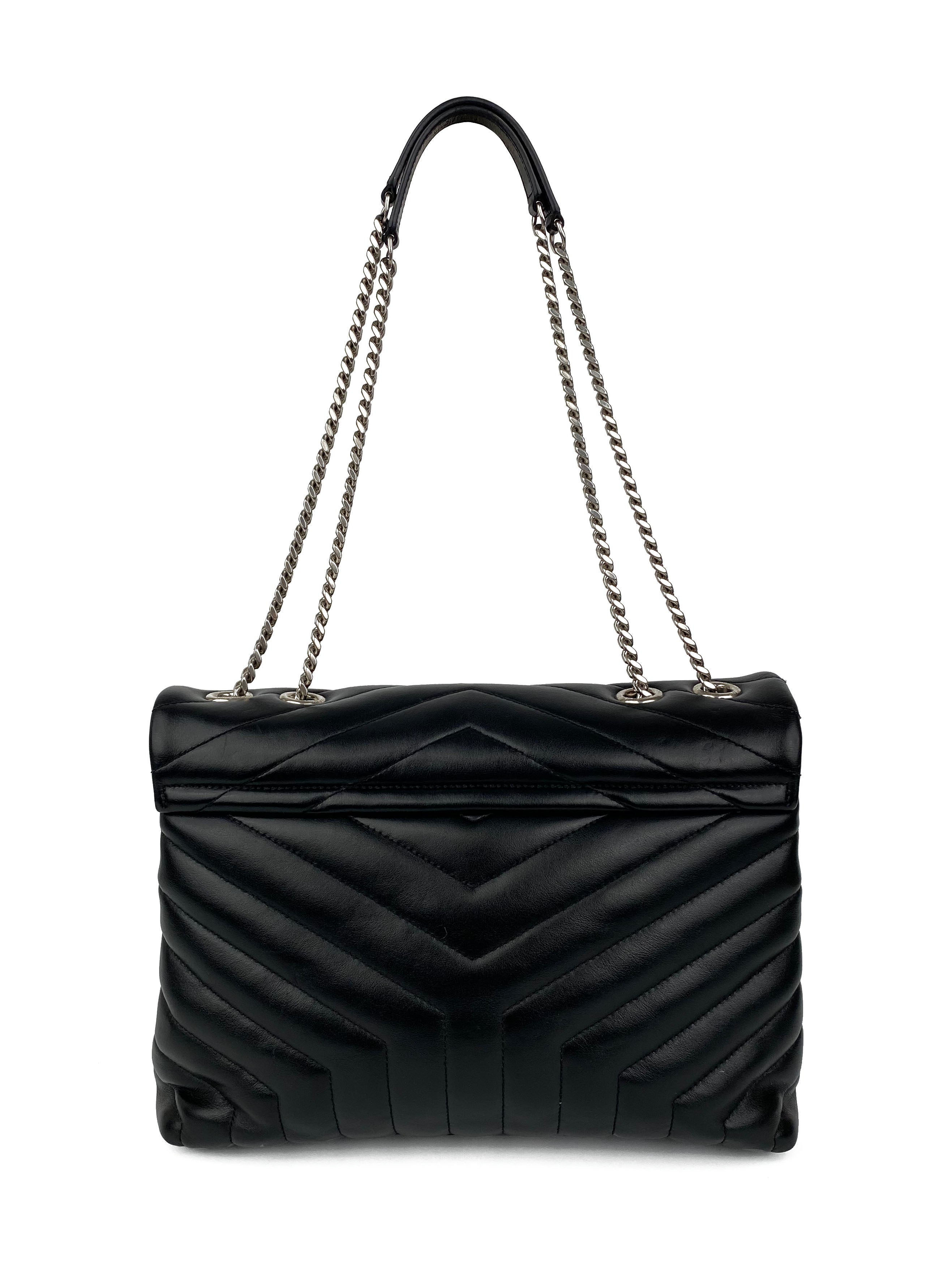 Saint Laurent Medium Black LouLou Bag - Luxury Shoulder Bag for Women, Perfect for Work, Evening & Travel | YSL Handbag
