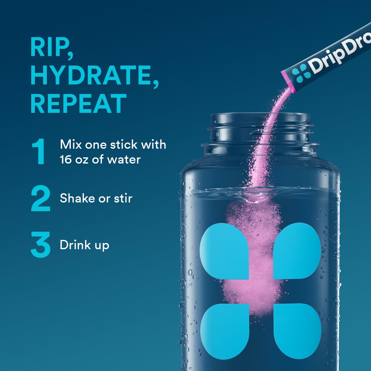 DripDrop Hydration Electrolyte Powder Packets - Bold Variety Pack (Watermelon, Berry, Lemon, Orange) | Fast-Acting Rehydration for Athletes & Outdoor Activities | Non-GMO, Gluten Free, Vegan | 80 Single-Serve Sticks for Sports, Travel & Emergency Kits