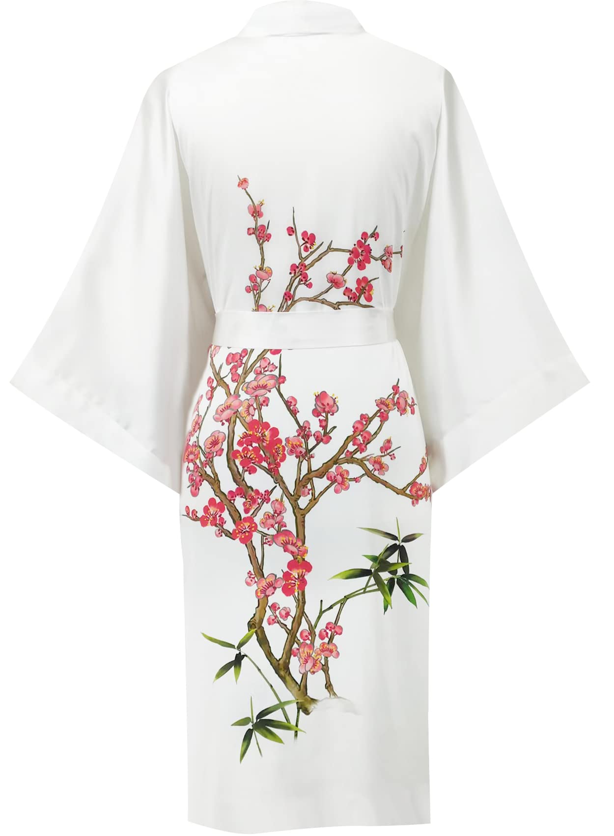Women's 100% Silk Kimono Robe - Short Sleeve Bathrobe & Pajama Set for Spa, Lounge & Sleepwear | Luxury Lightweight Kimono Pajamas for Relaxation at Home