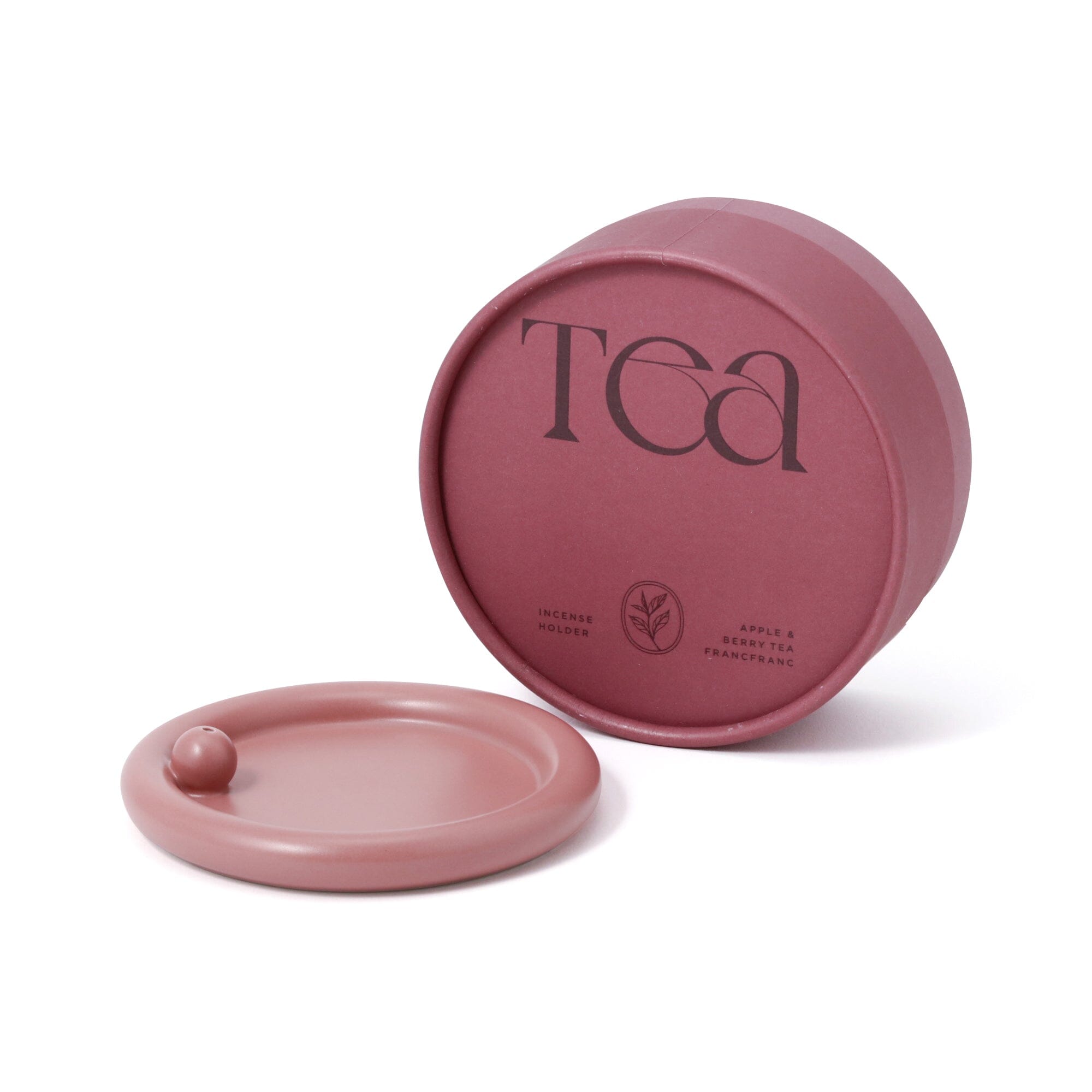 Elegant Pink Tea Incense Holder - Ceramic Aromatherapy Burner for Relaxation & Meditation | Perfect for Home, Office, Yoga & Spa Decor