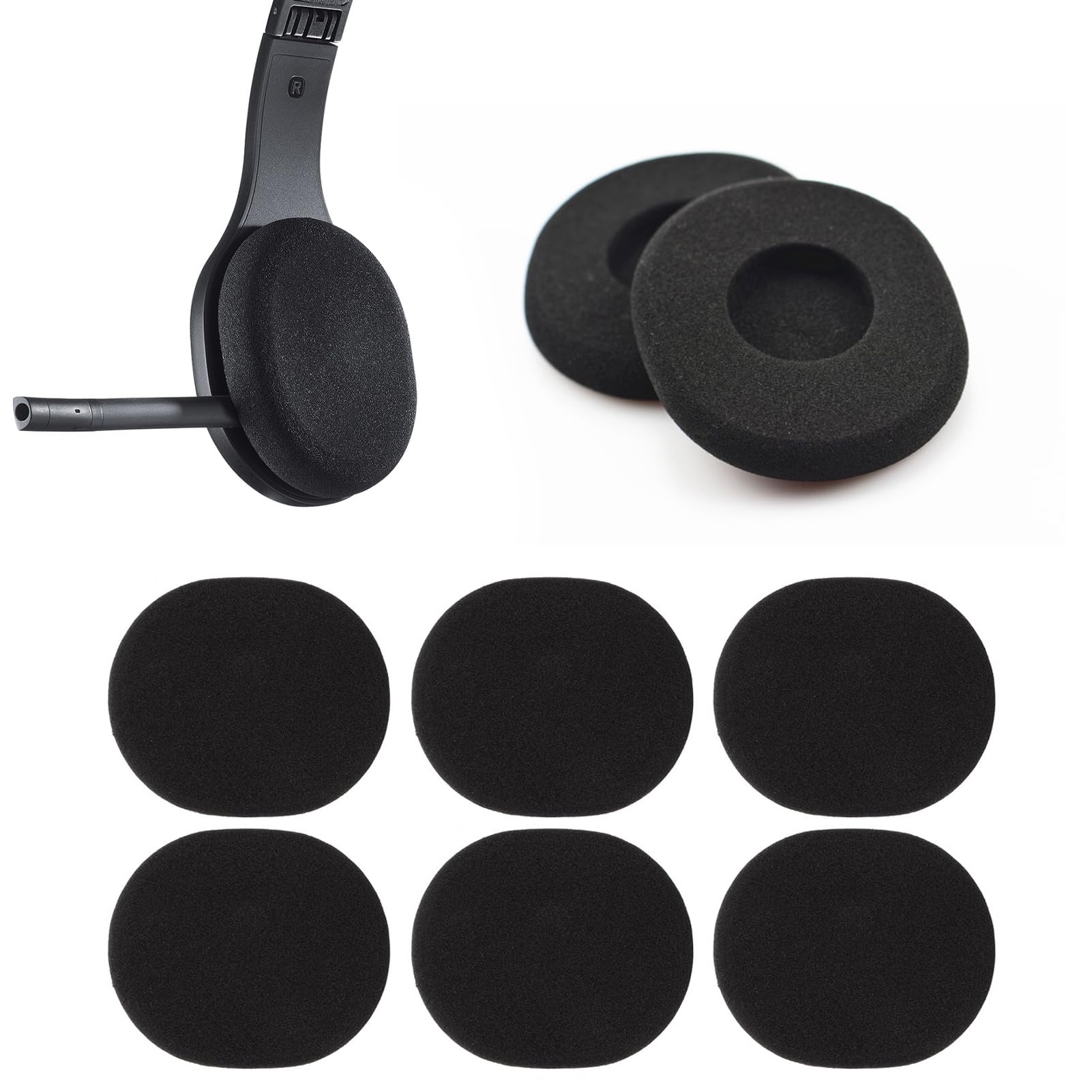 H800 Replacement Ear Pads - Soft Comfortable Headphone Cushions for H800 Headset | Easy to Install & Lightweight | Perfect for Gaming, Music & Office Use
