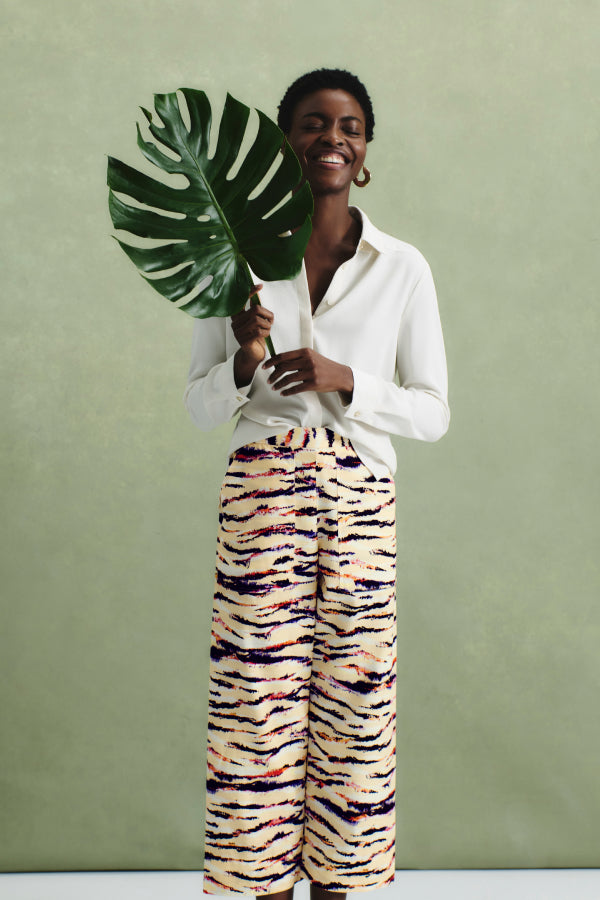 Madelyn Pants - Airy Cotton Savannah Print Women's Casual Pants for Summer | Perfect for Beach, Vacation & Everyday Wear