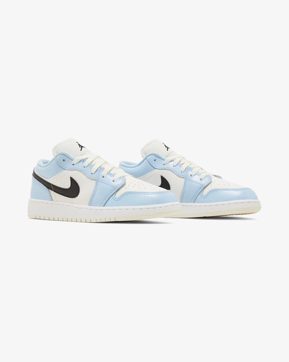 Nike Air Jordan 1 Low GS Sneakers - Ice Blue & Black Basketball Shoes for Women & Kids | Perfect for Casual Wear, Street Style & Sports