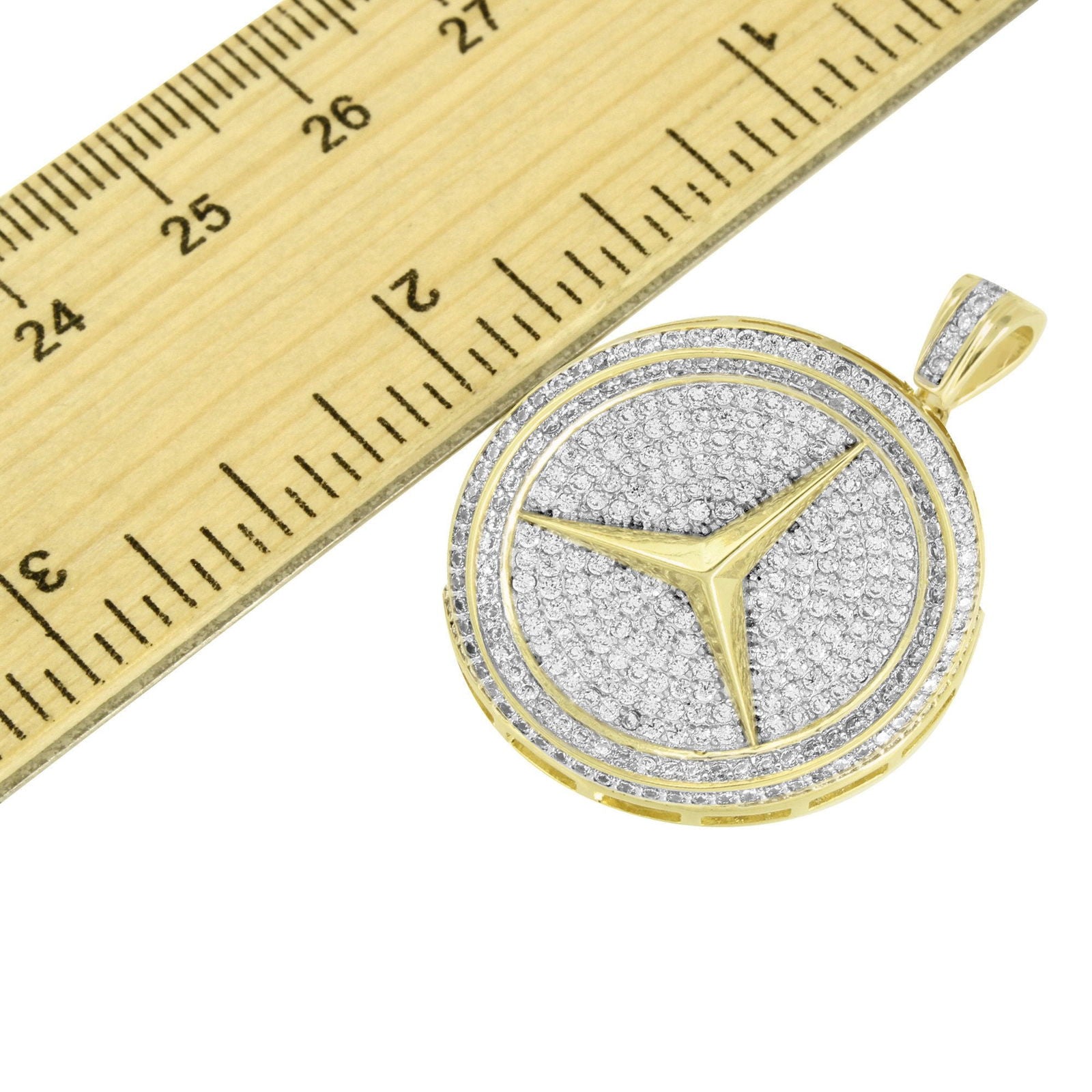 14K Yellow Gold Luxury Car Logo Pendant Necklace - Perfect for Car Enthusiasts & Gift Giving | Elegant Jewelry for Men & Women