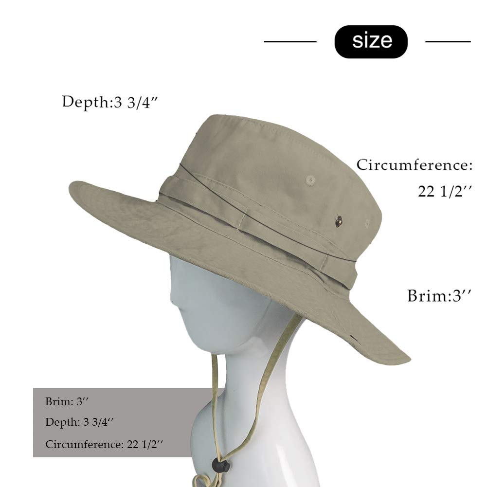 UV Protection Bucket Hat with Wide Brim - Sun Hat for Men & Women - Outdoor Boonie Hat for Fishing, Hiking, Safari & Beach Activities