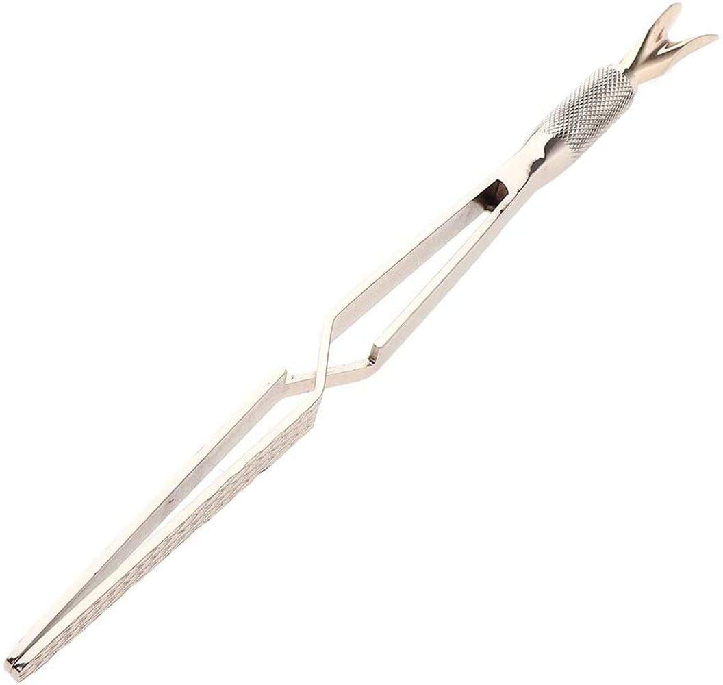 Premium Stainless Steel C-Curve Nail Pinching Tool for Gel, Crystal & Acrylic Nails - Professional Cuticle Cleaner & Polish Remover - 18x1cm Gold Nail Art Essential for Salon & Home Manicures