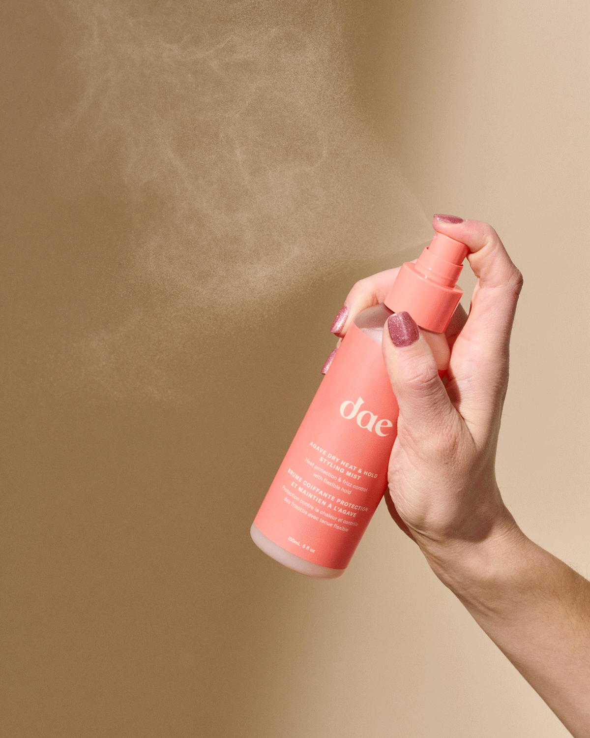 Agave Dry Heat Protection Spray for Hair - Sulfate Free, UV & Thermal Shield, Frizz Control - Perfect for Blowouts, Styling & Sun Exposure